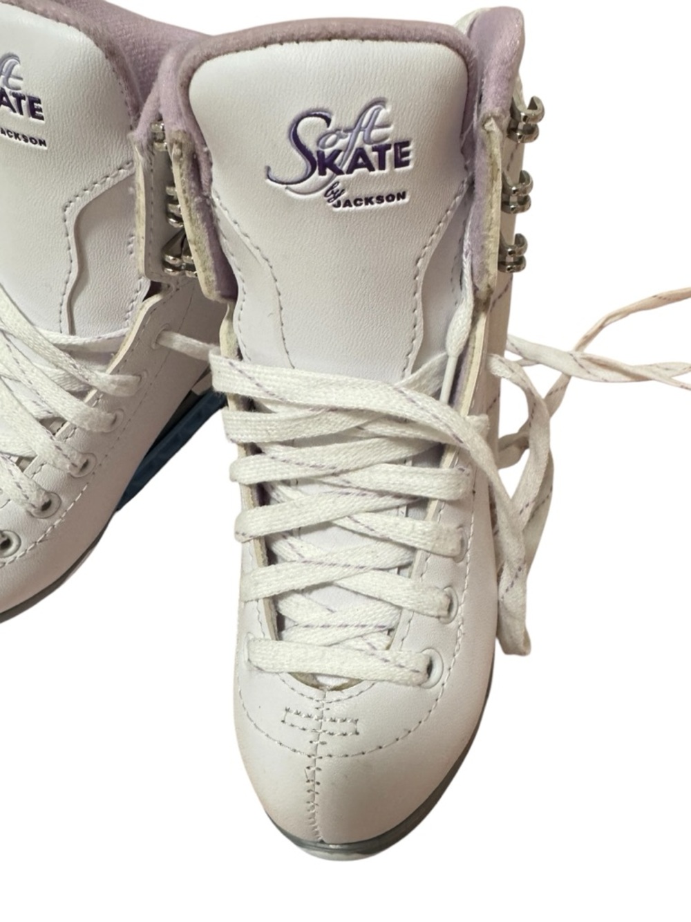 Jackson SoftSkate Figure Skates Youth Sz 12 White Pink Ice Skates Girls Toddler - Picture 6 of 12